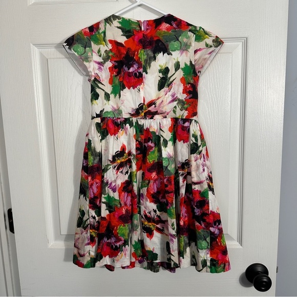 Milly Minis size 10 floral dress, a-line, full skirt, cotton, Christmas, party - Picture 9 of 10